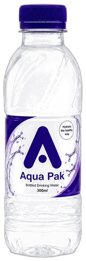 Aqua Pak bottle close-up